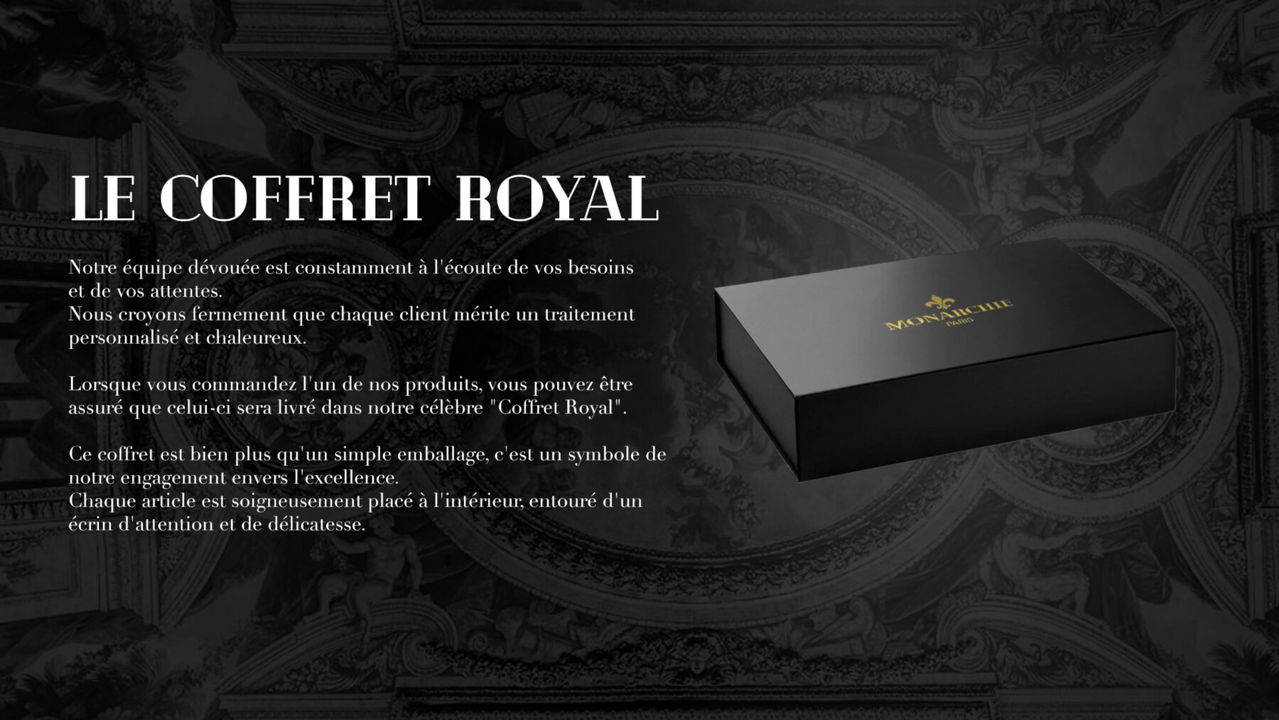 Le Coffret Royal Monarchie, écrin doré