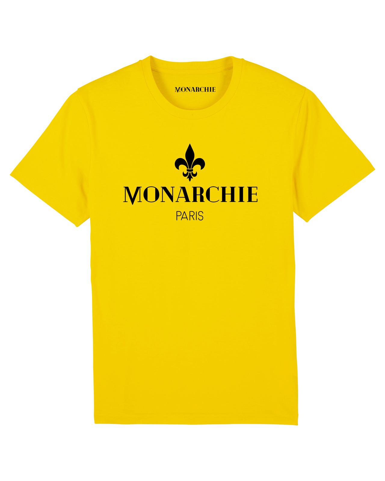 T-SHIRT JAUNE LOGO NOIR