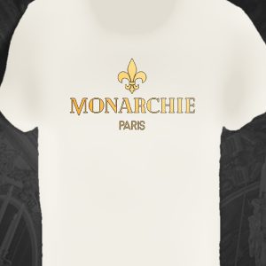 T-Shirt Blanc Logo Or
