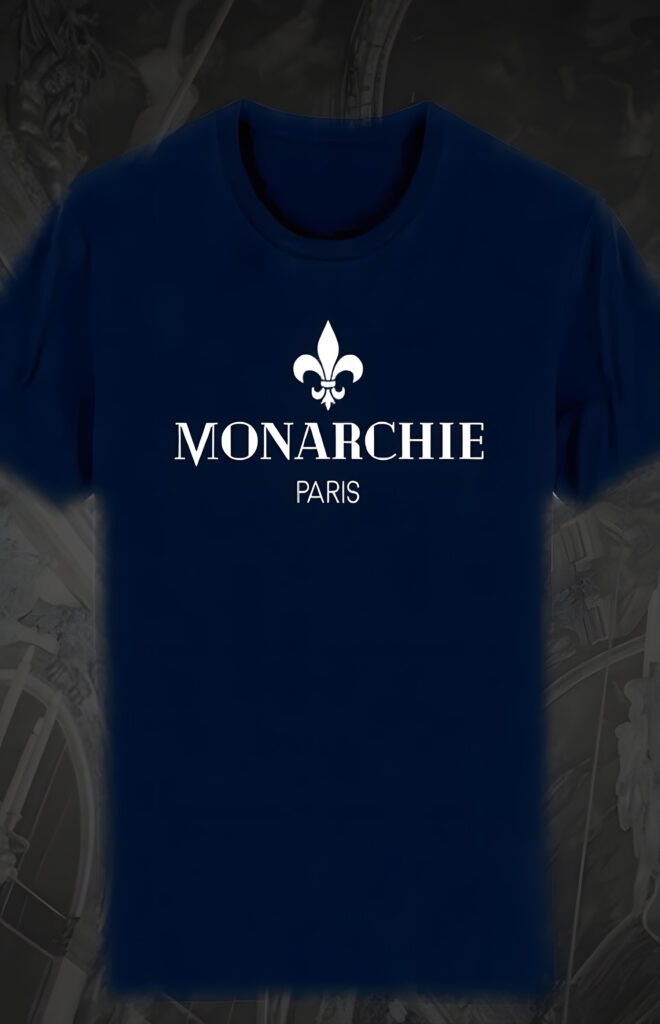 T-Shirt Bleu Logo Blanc